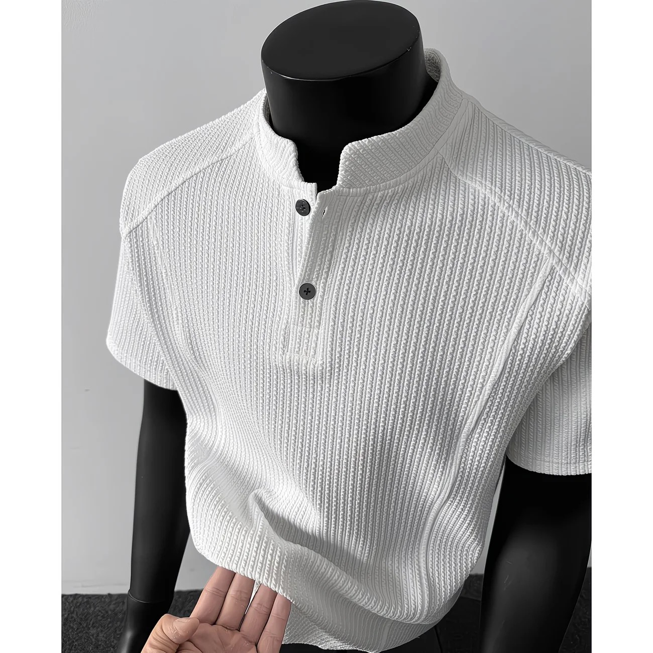 Henley Collar Shirt