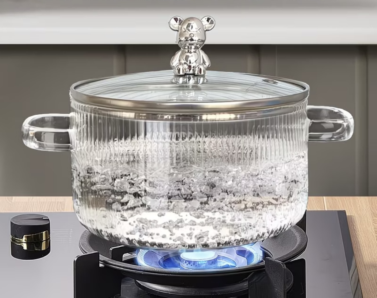 Glass cooking pot 