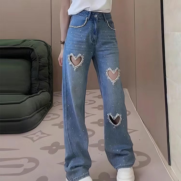Rhinestone Studded Jeans