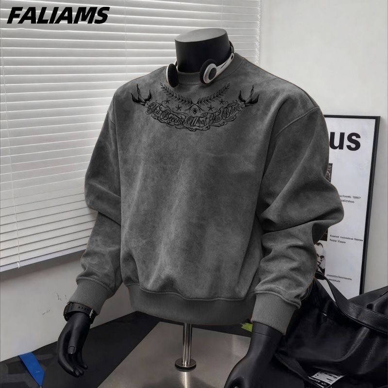 Suede long sleeve shirt