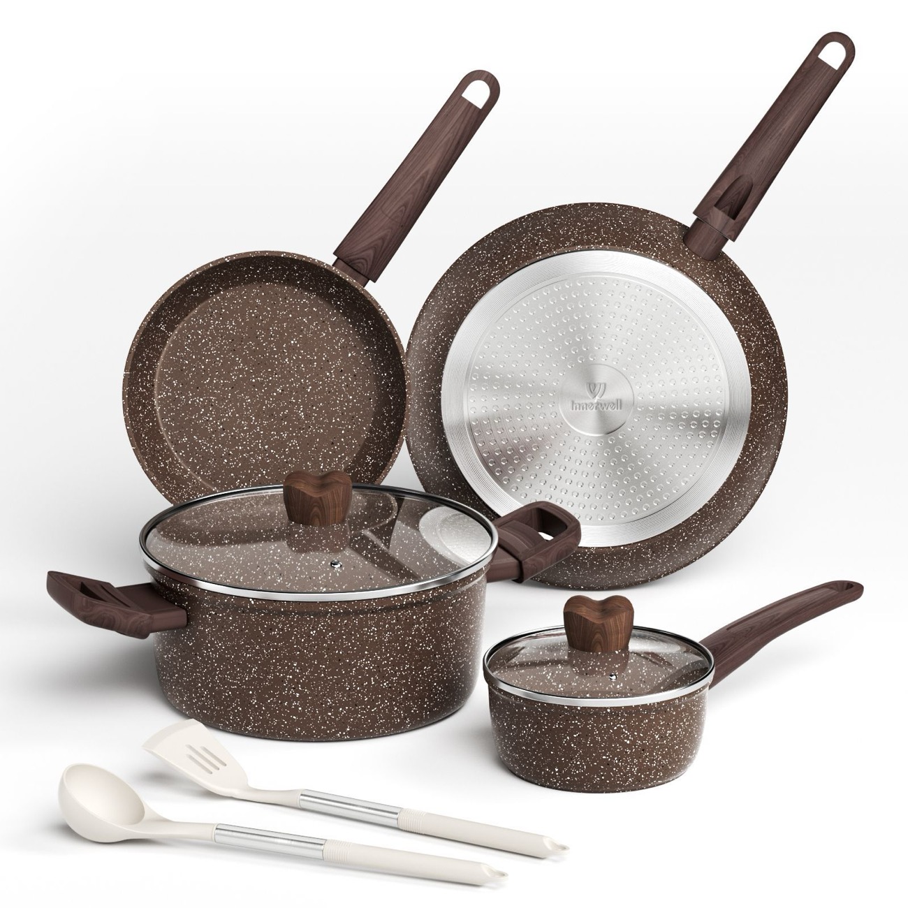 Coffee colored non stick pots