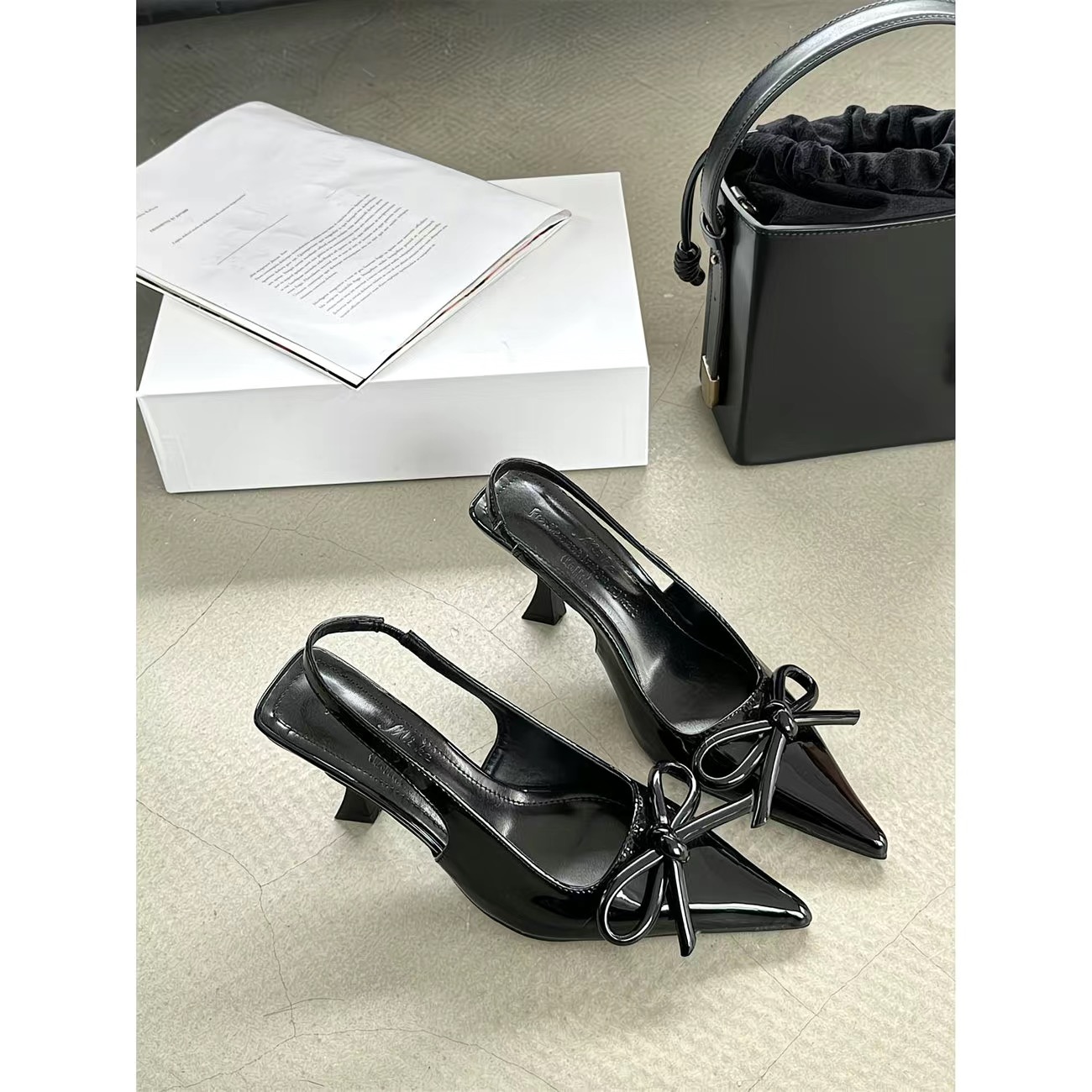 Bow stiletto heels
