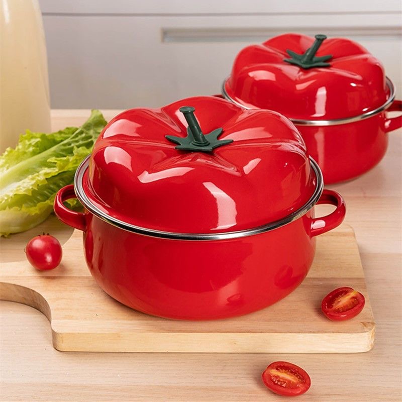 Enameled Tomato pot  variation 2