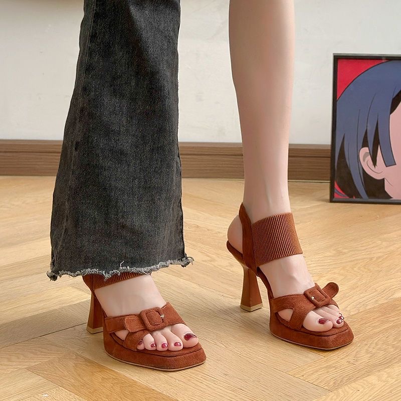 Open toe heels