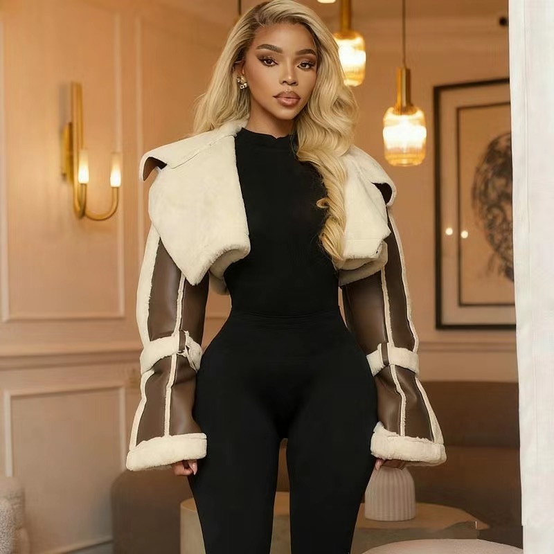 Leather and fur jacket  variation 3